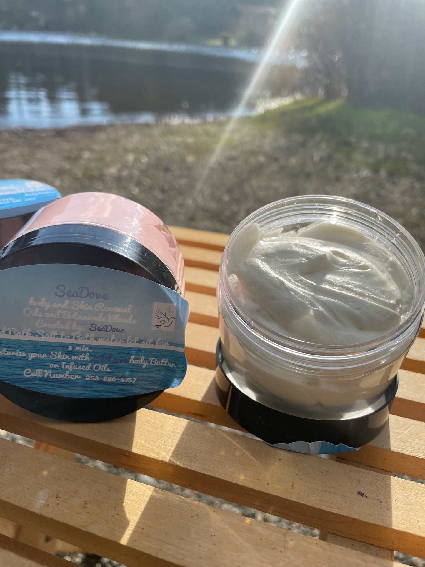 SeaDove Ocean Powder Body Butter 8oz glass or 8oz plastic containers