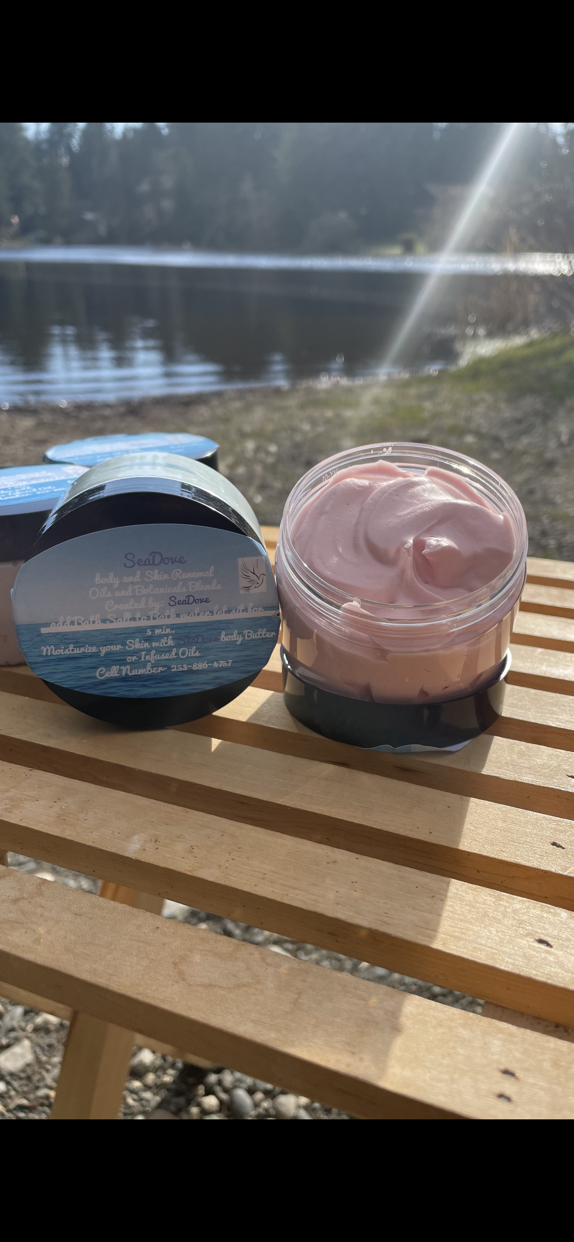 SeaDove Ocean Powder Body Butter 8oz glass or 8oz plastic containers
